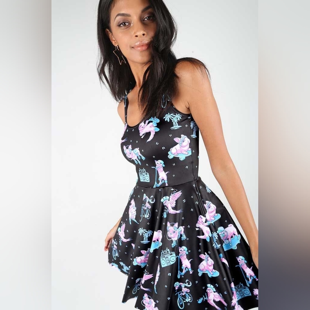 BlackMilk Radimals Scoop Skater Dress